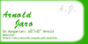 arnold jaro business card